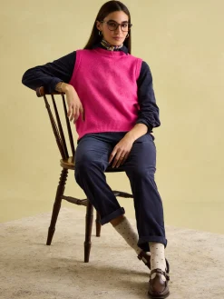 Best Joules Holly Regular Fit Knitted Vest Pink