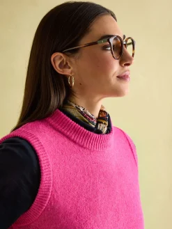 Best Joules Holly Regular Fit Knitted Vest Pink
