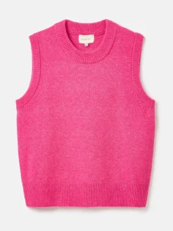 Best Joules Holly Regular Fit Knitted Vest Pink