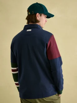 Outlet Joules Hotch Potch Embellished Striped Rugby Shirt Navy