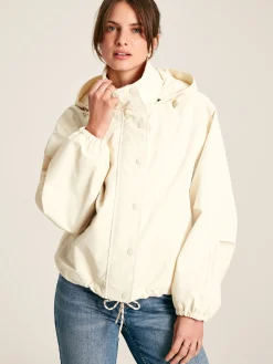 Joules Hove Waterproof Windbreaker Jacket Cream