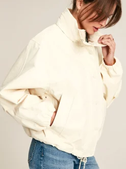 Joules Hove Waterproof Windbreaker Jacket Cream