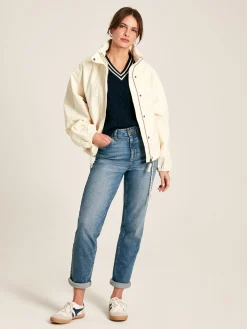 Joules Hove Waterproof Windbreaker Jacket Cream