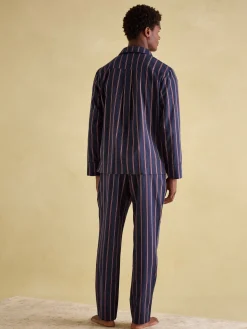 Discount Joules Hugo Navy Stripe Cotton Pyjama Set NavyStripe