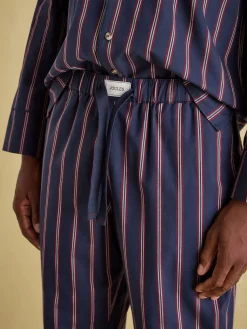 Discount Joules Hugo Navy Stripe Cotton Pyjama Set NavyStripe