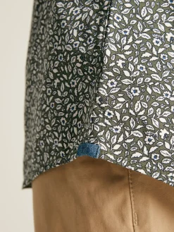 Joules Invitation Green Floral Cotton Shirt GreenFloral