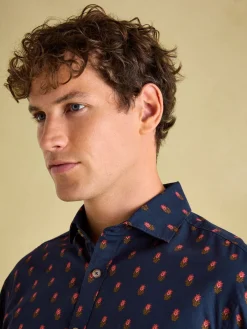 Hot Joules Invitation Navy Ditsy Cotton Shirt NavyDitsy