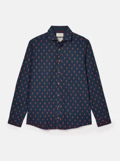 Hot Joules Invitation Navy Ditsy Cotton Shirt NavyDitsy