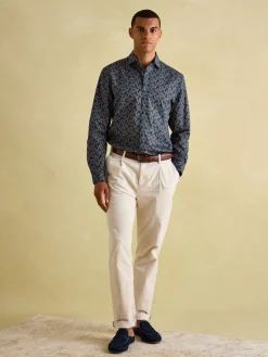New Joules Invitation Navy Paisley Cotton Shirt NavyPaisley