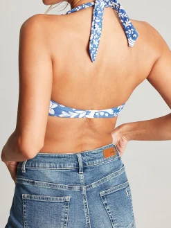 Hot Joules Jasmine Blue Mosaic Bikini Top BlueMosaic