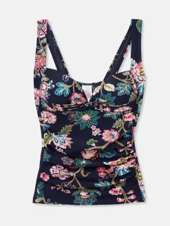 Joules Jasmine Navy Floral Tankini Top NavyFloral