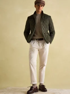 New Joules Jasper Diamond Quilted Blazer Green