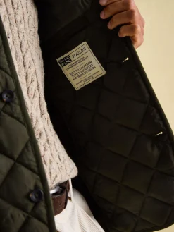 New Joules Jasper Diamond Quilted Blazer Green