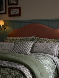 New Joules Juliette Stamp 100% Cotton Bedding Set Green