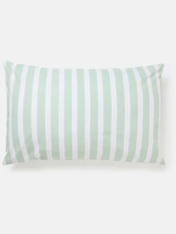 Outlet Joules Juliette Stripe Set of 2 100% Cotton Standard Pillowcases Green