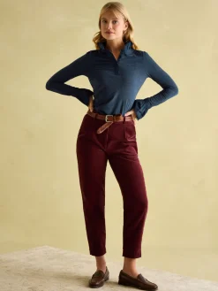 Clearance Joules Kate Navy Sparkle Long Sleeve Frilled Neck Top NavySparkle