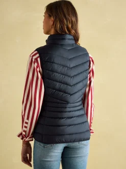 Discount Joules Kenley Showerproof Padded Gilet Navy