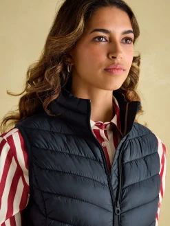 Discount Joules Kenley Showerproof Padded Gilet Navy