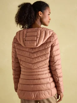 Hot Joules Kenley Showerproof Padded Coat with Hood Pink