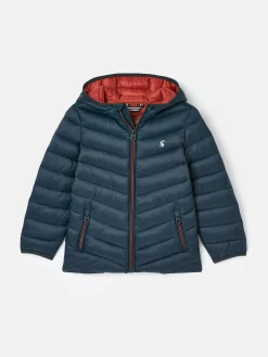 Hot Joules Kids' Cairn Navy Blue Showerproof Padded Coat NavyBlue