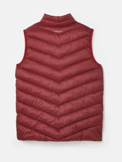 Discount Joules Kids' Crofton Burgundy Red Showerproof Quilted Gilet BurgundyRed