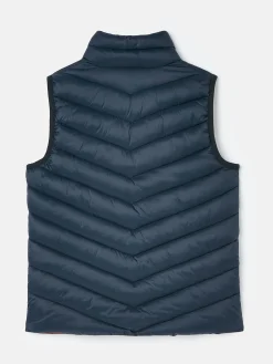 Joules Kids' Crofton Navy Blue Showerproof Quilted Gilet NavyBlue