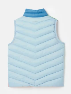 Sale Joules Kids' Crofton Pink Hotchpotch Showerproof Quilted Gilet PinkHotchpotch