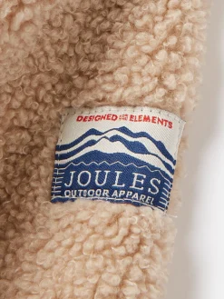 Sale Joules Kids' Eddington Brown & Natural Zip Through Fleece Jacket Brown&Natural