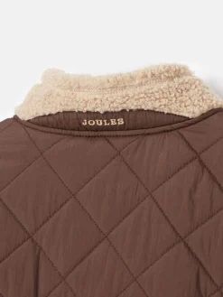 Sale Joules Kids' Eddington Brown & Natural Zip Through Fleece Jacket Brown&Natural