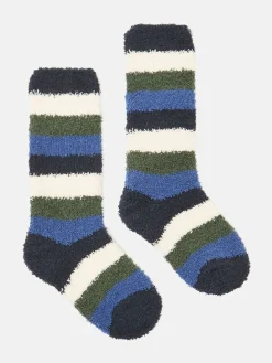 Online Joules Kids' Fluffy Socks Blue/Navy