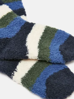 Online Joules Kids' Fluffy Socks Blue/Navy