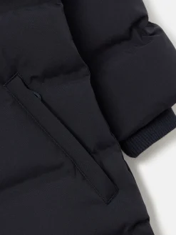 Joules Kids' Padwell Navy Blue Waterproof Padded Coat with Hood NavyBlue