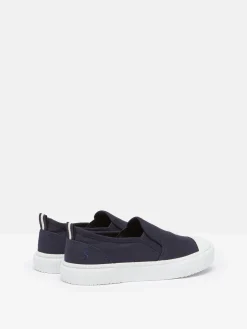 Joules Kids' Peasy Slip On Plimsolls Blue