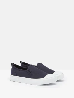 Joules Kids' Peasy Slip On Plimsolls Blue