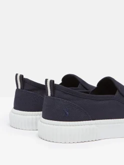 Joules Kids' Peasy Slip On Plimsolls Blue