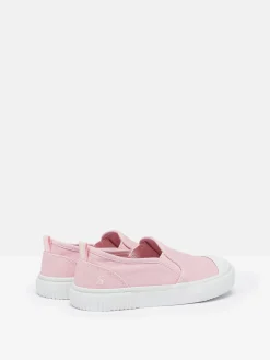 Hot Joules Kids' Peasy Slip On Plimsolls Pink