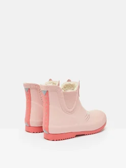 Outlet Joules Kids' Raindance Kids' Character Fleece Lined Ankle Wellies Pink