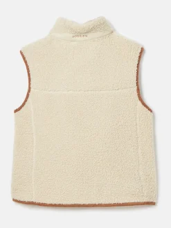Sale Joules Kids' Sadie Cream & Natural Borg Fleece Gilet Cream&Natural