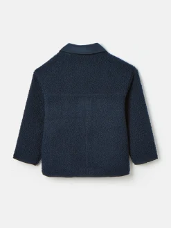 Best Joules Kids' Sadie Navy Blue Borg Fleece Jacket NavyBlue