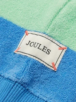 Joules Kids' Shoreside Multi Stripe Towelling Hoodie MultiStripe