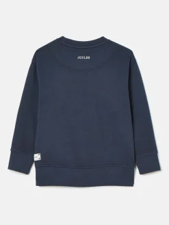 Outlet Joules Kids' Sundaze Navy Blue Crew Neck Slogan Sweatshirt NavyBlue