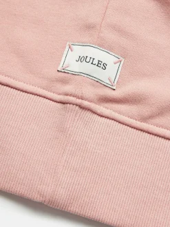 Joules Kids' Sundaze Crew Neck Slogan Sweatshirt Pink
