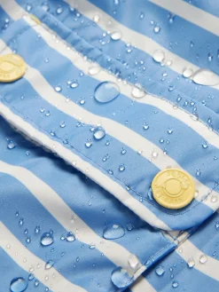 Discount Joules Kids' Windbreaker Blue & White Striped Waterproof Raincoat Blue&WhiteStriped