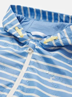 Discount Joules Kids' Windbreaker Blue & White Striped Waterproof Raincoat Blue&WhiteStriped