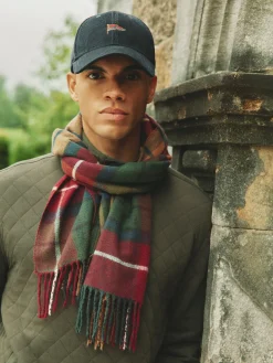 New Joules Langtree Red & Green Scarf Red&Green