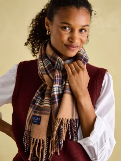 New Joules Langtree Rust Brown Scarf RustBrown