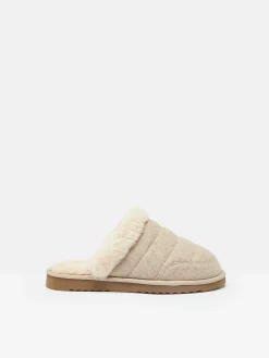 Online Joules Lazydays Fleece Lined Slippers Oatmeal