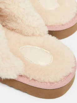 Joules Lazydays Fleece Lined Slippers Pink