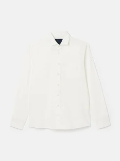 Outlet Joules Linen Blend Plain Long Sleeve Shirt White