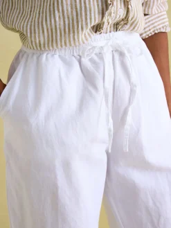 Best Joules Linen Blend Trousers White